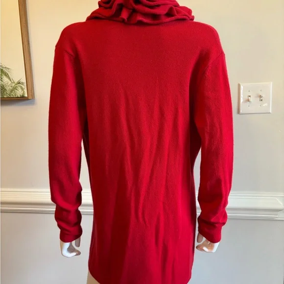 Cardigan Rouge Femme Saks Fifth Avenue Taille M - Occasion Très Bon état Pour Un Look Chic Décontracté
